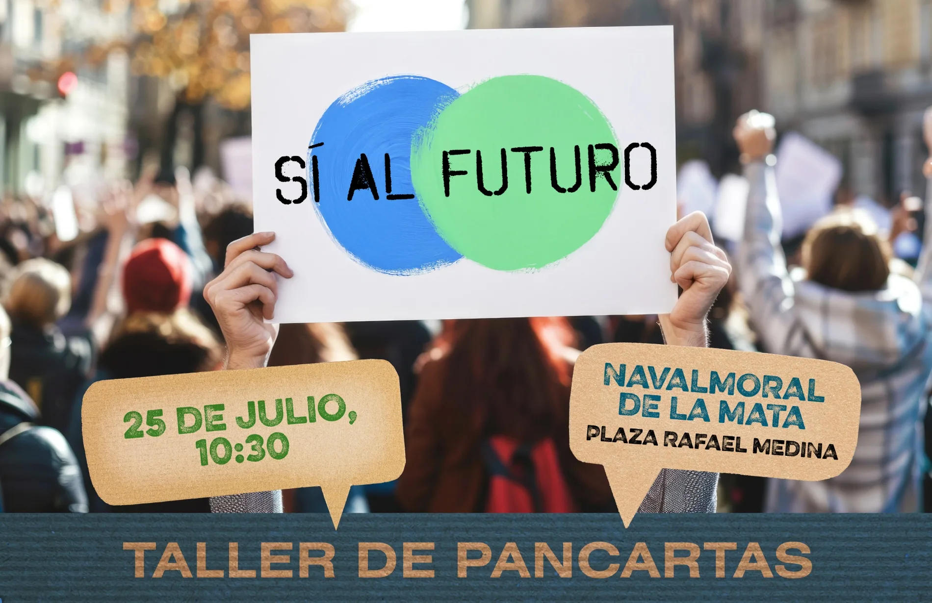 Taller de pancartas en Navalmoral de la Mata